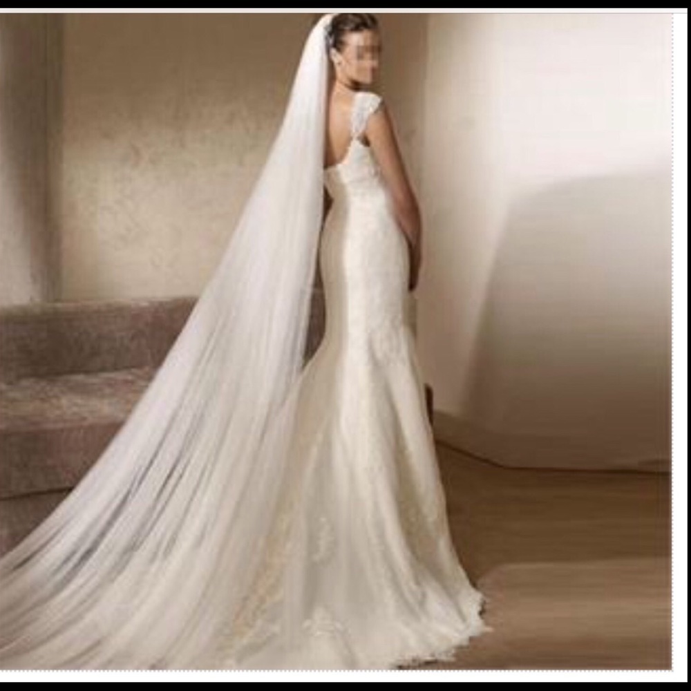 cathedral 1 tier veil with comb